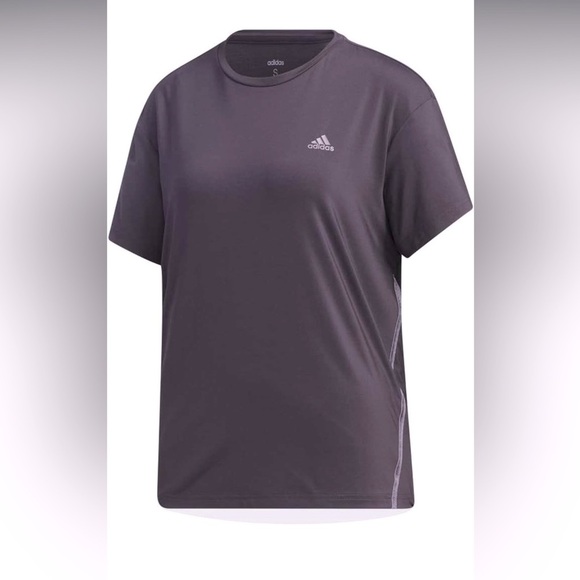 Adidas Women's Dark Purple Short Sleeve Tee - Picture 4 of 7
